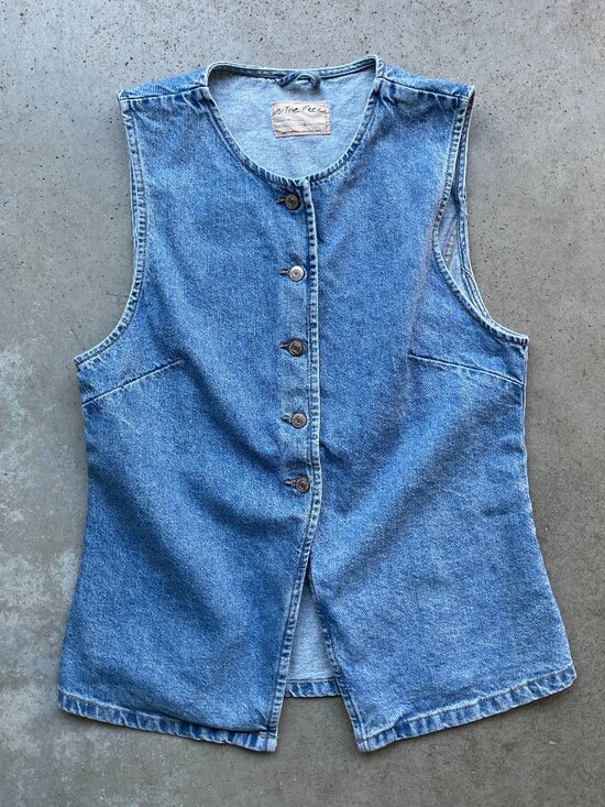 Free People Jackets & Blazers - Free People Western Denim Aimee Vest Size Large Women's